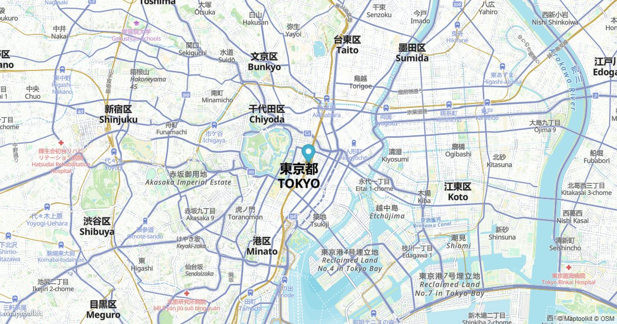 Place a default MapLibre marker at a coordinate.