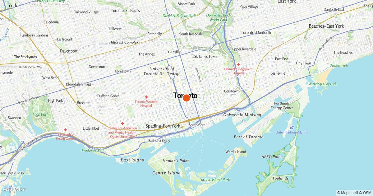 Render a point from a GeoJSON source as a circle layer.