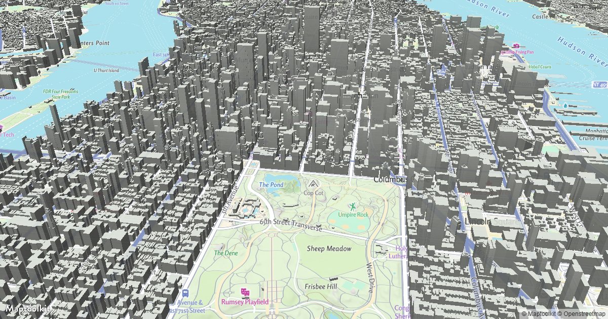 Color 3D buildings differently as you zoom.