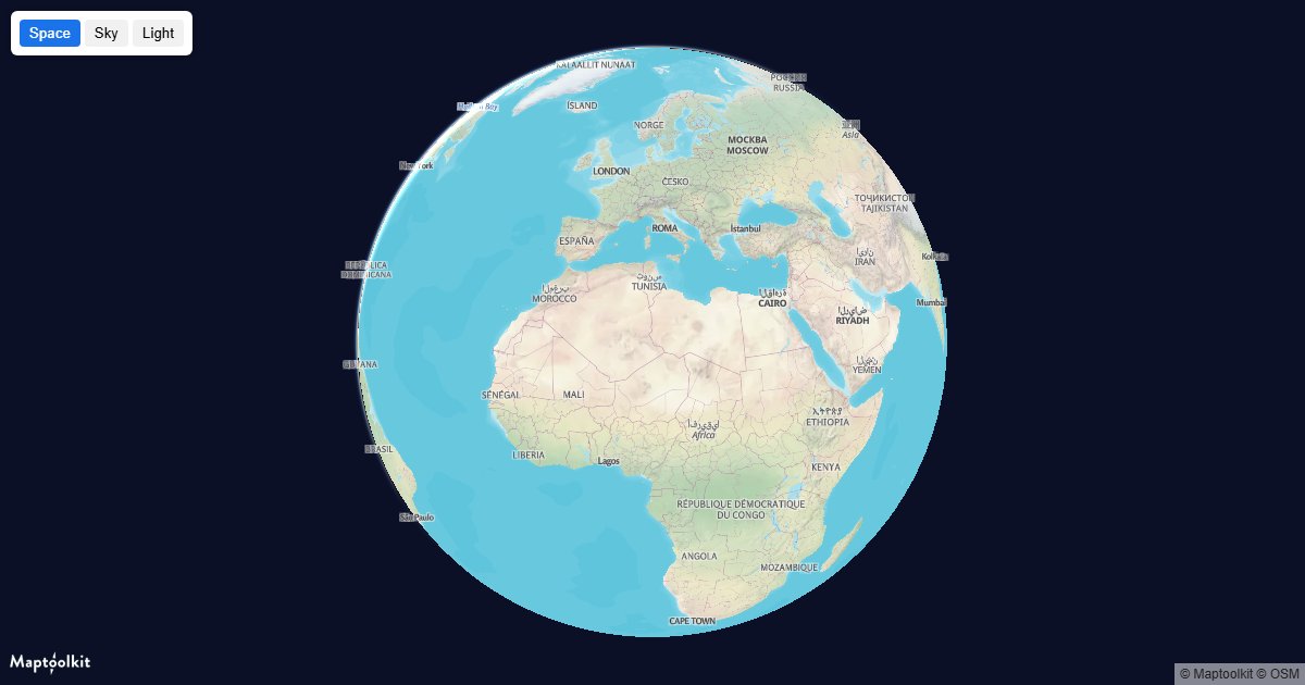 Recolor the space behind the globe.