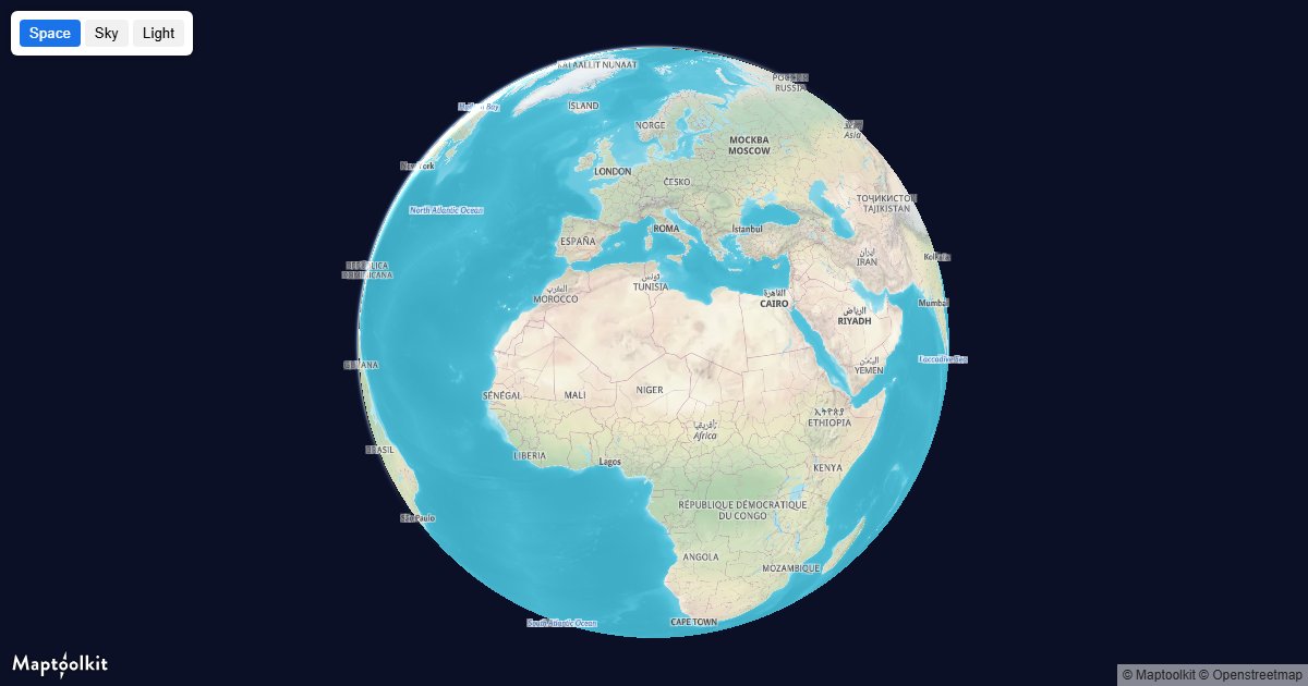 Recolor the space behind the globe.