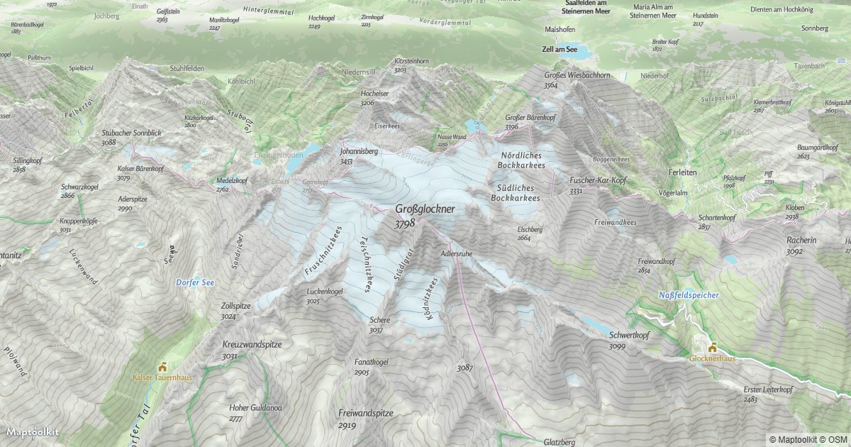 Add real elevation with the terrain DEM source.